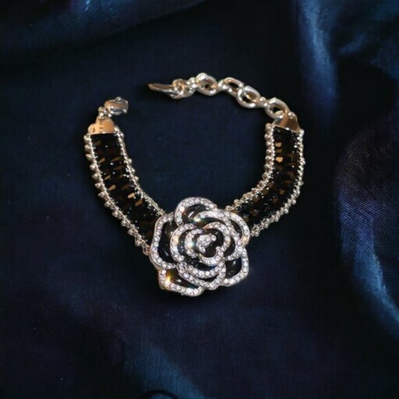 Stunning Crystal Camellia Bracelet - Picture 3 of 5
